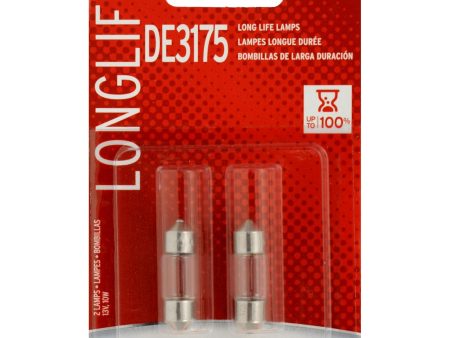 2-PK SYLVANIA DE3175 Long Life Automotive Light Bulb For Sale