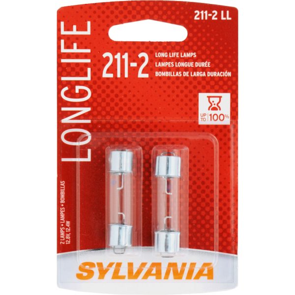 2-PK SYLVANIA 34885 - 211-2 Long Life Automotive Light Bulb Fashion