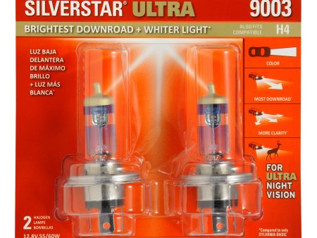 2-PK SYLVANIA 9003 H4 SilverStar HB2 Ultra Halogen Headlight Bulb For Cheap