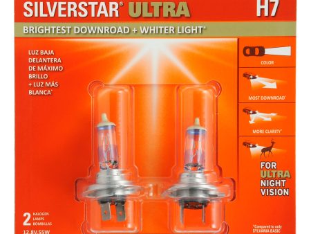 2-PK SYLVANIA H7 64210 SilverStar Ultra High Performance Halogen Headlight Bulb Online Sale