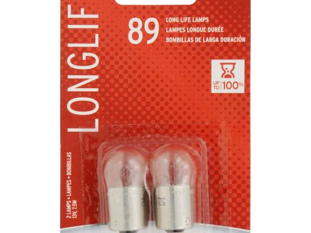 2-PK SYLVANIA 89 Long Life Automotive Light Bulb Fashion