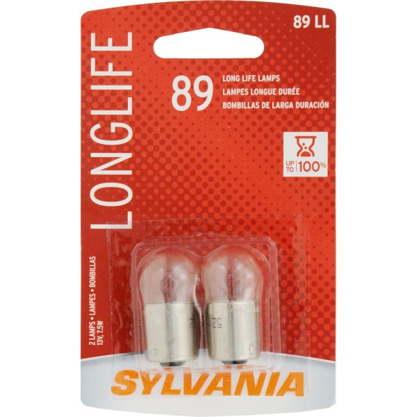 2-PK SYLVANIA 89 Long Life Automotive Light Bulb Fashion