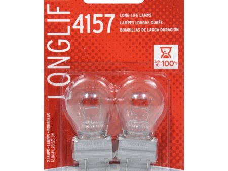 2-PK SYLVANIA 4157 Long Life Automotive Light Bulb Online now