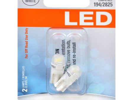 2-PK SYLVANIA LED 168 W5W 194 Cool White Automotive Bulb - also fits 194 & 2825 on Sale