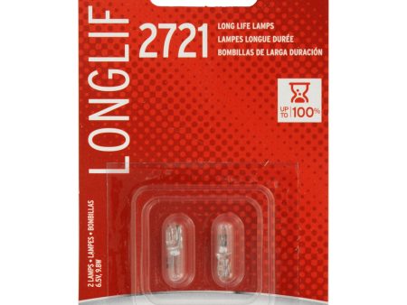 2-PK SYLVANIA 2721 Long Life Automotive Light Bulb Hot on Sale