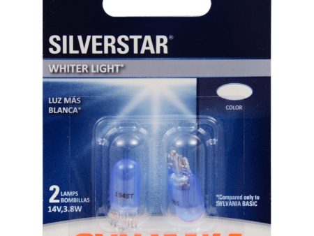 2-PK SYLVANIA 194 SilverStar High Performance Automotive Light Bulb Sale