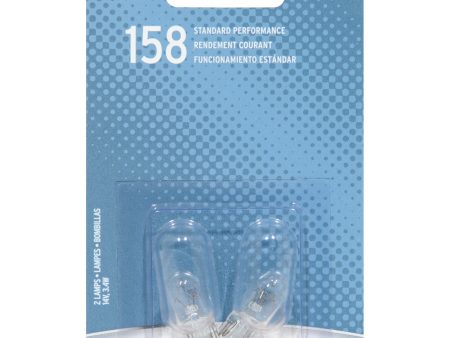 2-PK SYLVANIA 158 Basic Automotive Light Bulb For Discount