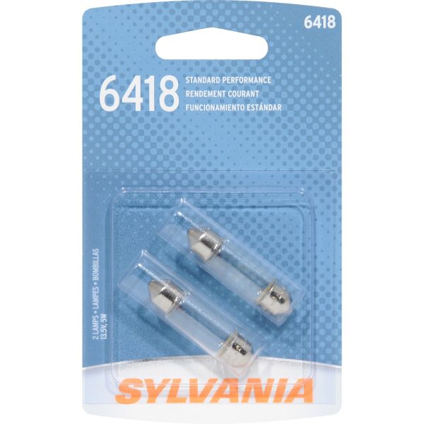 2-PK SYLVANIA 6418 C5W Basic Automotive Light Bulb Discount