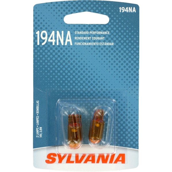 2-PK SYLVANIA 194NA Natural Amber Basic Automotive Light Bulb For Cheap