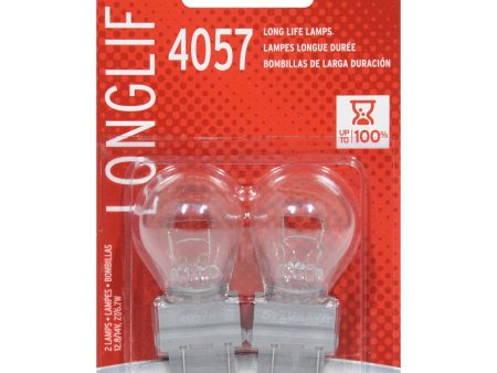 2-PK SYLVANIA 4057 Long Life Automotive Light Bulb For Sale