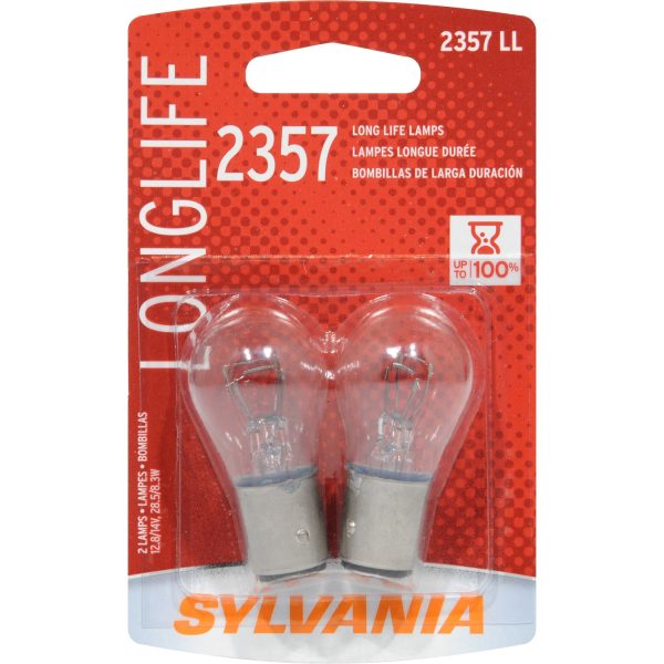 2-PK SYLVANIA 2357 Miniature Incandescent Long Life Bulb Fashion