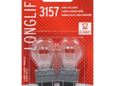 2-PK SYLVANIA 3157 P27 7W Long Life Automotive Light Bulb Supply