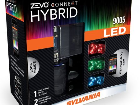 2-PK SYLVANIA 9005 ZEVO Connect Hybrid LED Color Changing System for Headlights Fashion