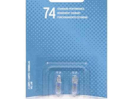 2-PK SYLVANIA 74 Basic Automotive Light Bulb Fashion