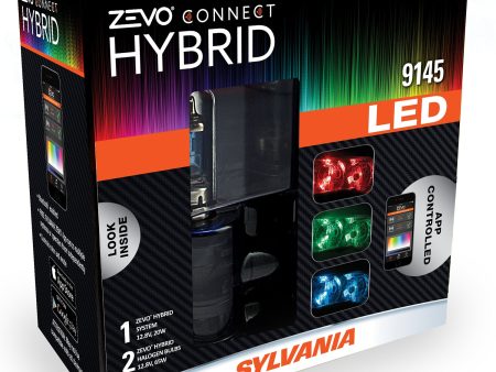 2-PK SYLVANIA 9145 ZEVO Connect Hybrid LED Color Changing System for Fog Lights Supply