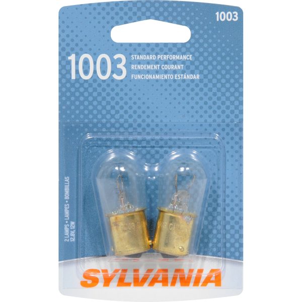 2-PK SYLVANIA 1003 Basic Automotive Light Bulb For Sale