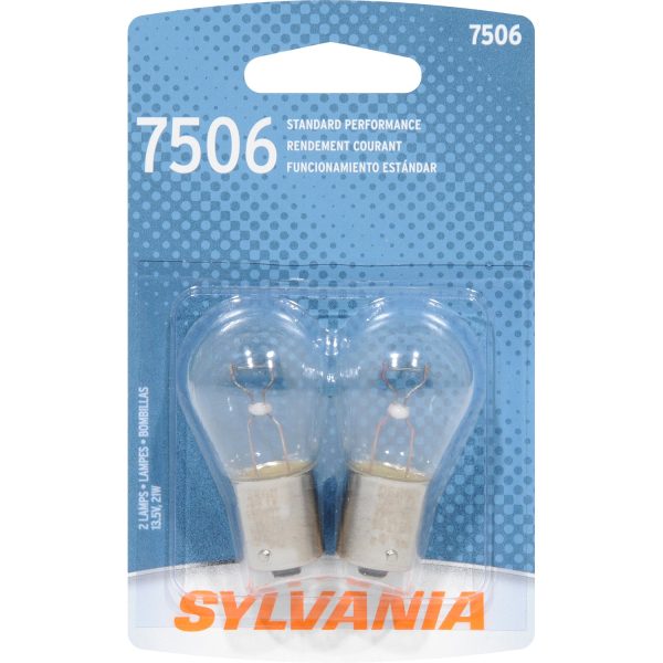 2-PK SYLVANIA 7506 P21W 1073 Basic Automotive Light Bulb Hot on Sale