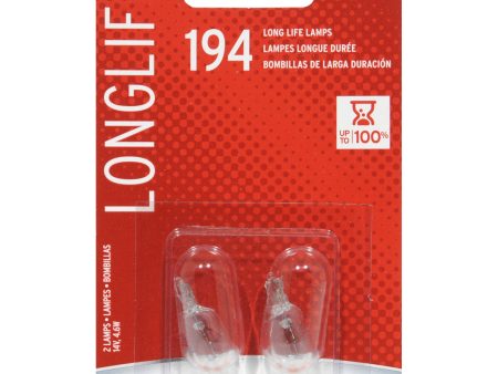 2-PK SYLVANIA 194 Long Life Automotive Light Bulb Online Sale