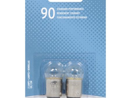 2-PK SYLVANIA 90 Basic Automotive Light Bulb For Sale