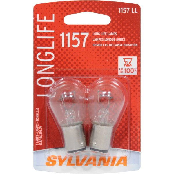 2-PK SYLVANIA 36595 - 1157 Long Life Automotive Light Bulb Online Hot Sale