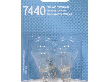 2-PK SYLVANIA 7440 Basic Automotive Light Bulb Supply