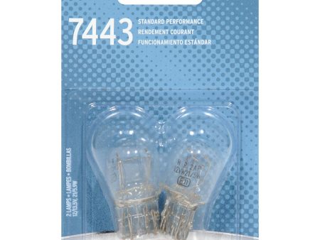 2-PK SYLVANIA 7443 Basic Automotive Light Bulb Online Sale