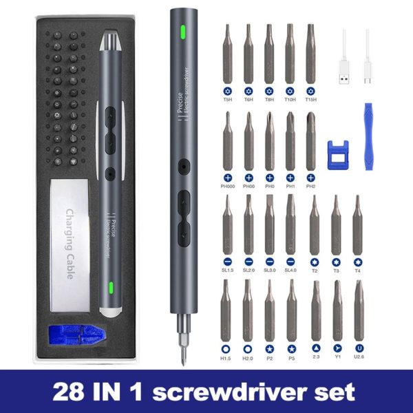 28 in 1 Electric Screwdriver Set Multi-Accessory Precision Power Tools Online Sale