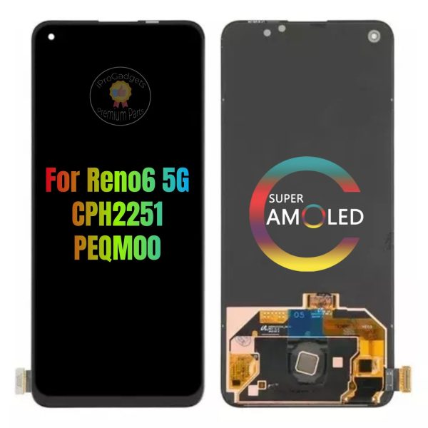 Replacement For OPPO Reno6 5G PEQM00 CPH2251 AMOLED Display Touch Screen Assembly Online now