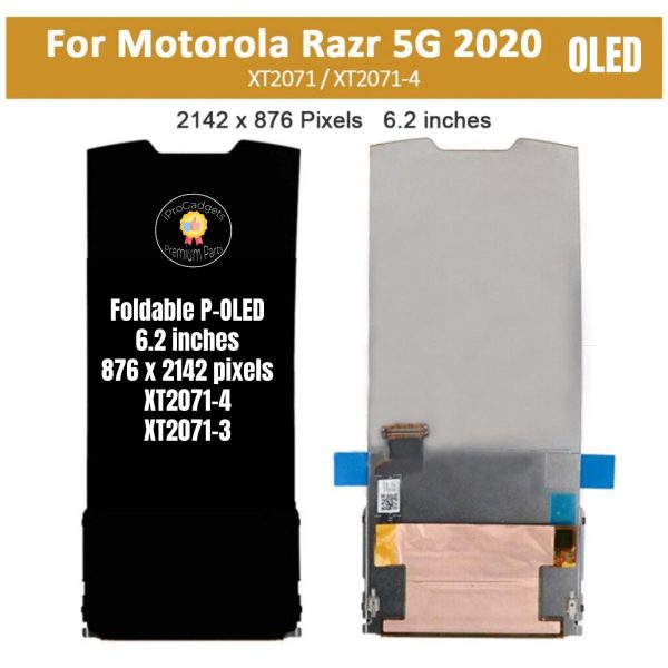 Replacement for Motorola Moto Razr 5G 2020 XT2071 Front Big Foldable OLED LCD Touch Screen Assembly Online Sale