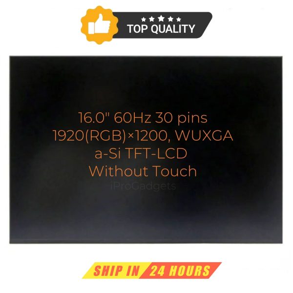 Replacement 16 inch Laptop LCD Screen NV160WUM-N44 FHD 1920x1200 IPS 60HZ EDP 30pin Display Matrix Panel Discount