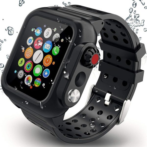 For Apple Watch iWatch 38mm 42mm 40mm 44mm Waterproof Rugged Case with Silicone Band Strap Online