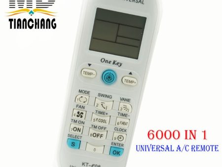 5 PCS   LOT UNIVERSAL A C Air conditioning REMOTE CONTROL KT-E08 6000 in 1 For Samsung For AUX For LG For DAIKIN For HITACHI Hot on Sale