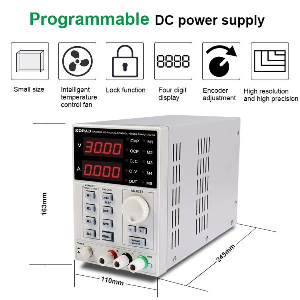 Adjustable Power Supply KA3005D 30V 5A Precision Digital Programmable Laboratory Switching DC Power Supply 220V Online Sale