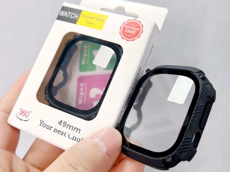 For Apple Watch Waterproof Case With Glass Screen Protector on Sale