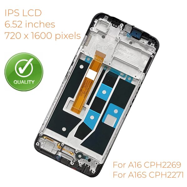 Replacement LCD Display Touch Screen With Frame For OPPO A16 A16s CPH2269 CPH2271 Fashion