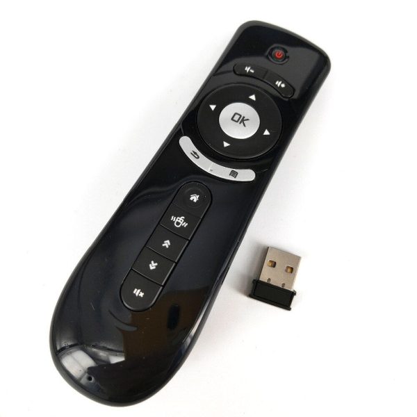 2.4GHz Fly Air Mouse T2 Wireless 3D Gyro Motion Stick IR Mini Remote Control for PC Smart TV Set-top-box Online Sale