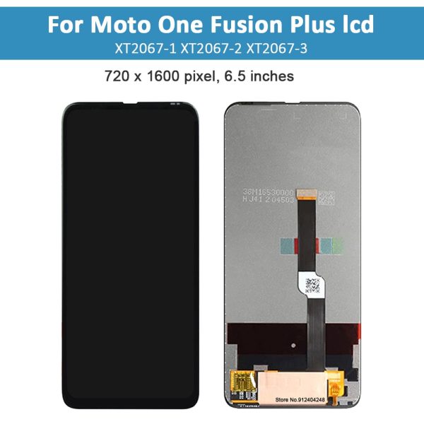 Replacement for Motorola Moto One Fusion Plus XT2067 LCD Display Touch Screen Digitizer Assembly With Frame For Sale