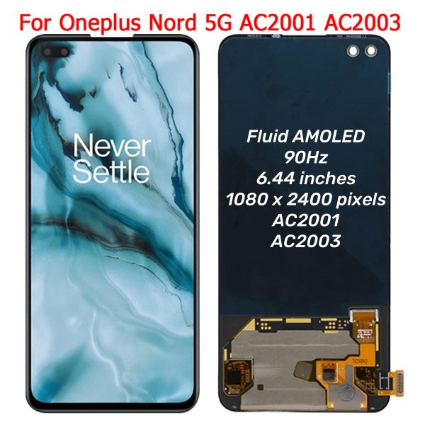 Replacement For OnePlus Nord 5G AC2001 AC2003 AMOLED Display Touch Screen Assembly on Sale