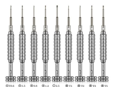 AMAOE 2D Precision Screwdriver For iPhone Android Mobile Phone Disassemble Openning Tools Kit 9PCS Set Online now