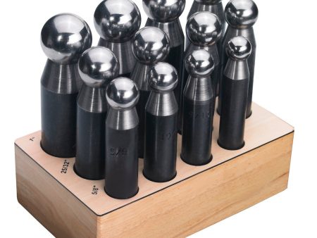 DP-150, Dapping Punch with Wooden Stand (Set of 12) on Sale