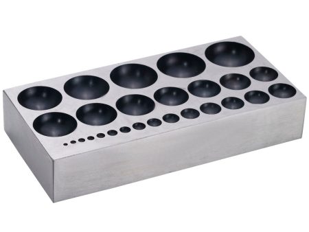 DP-145, Flat Dapping Block Large with 27 Depressions (7 8  x 2 1 2  x 5 1 8 ) Cheap