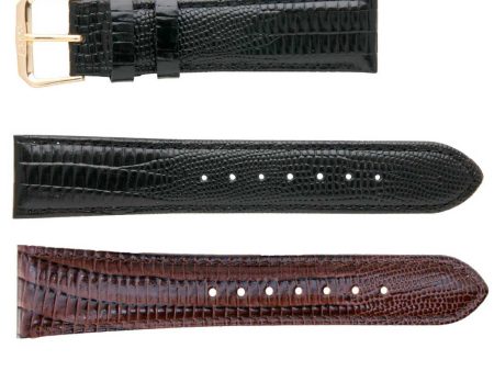 Banda No. 133 Long Lizard Grain Fine Leather Straps (12mm~20mm) on Sale